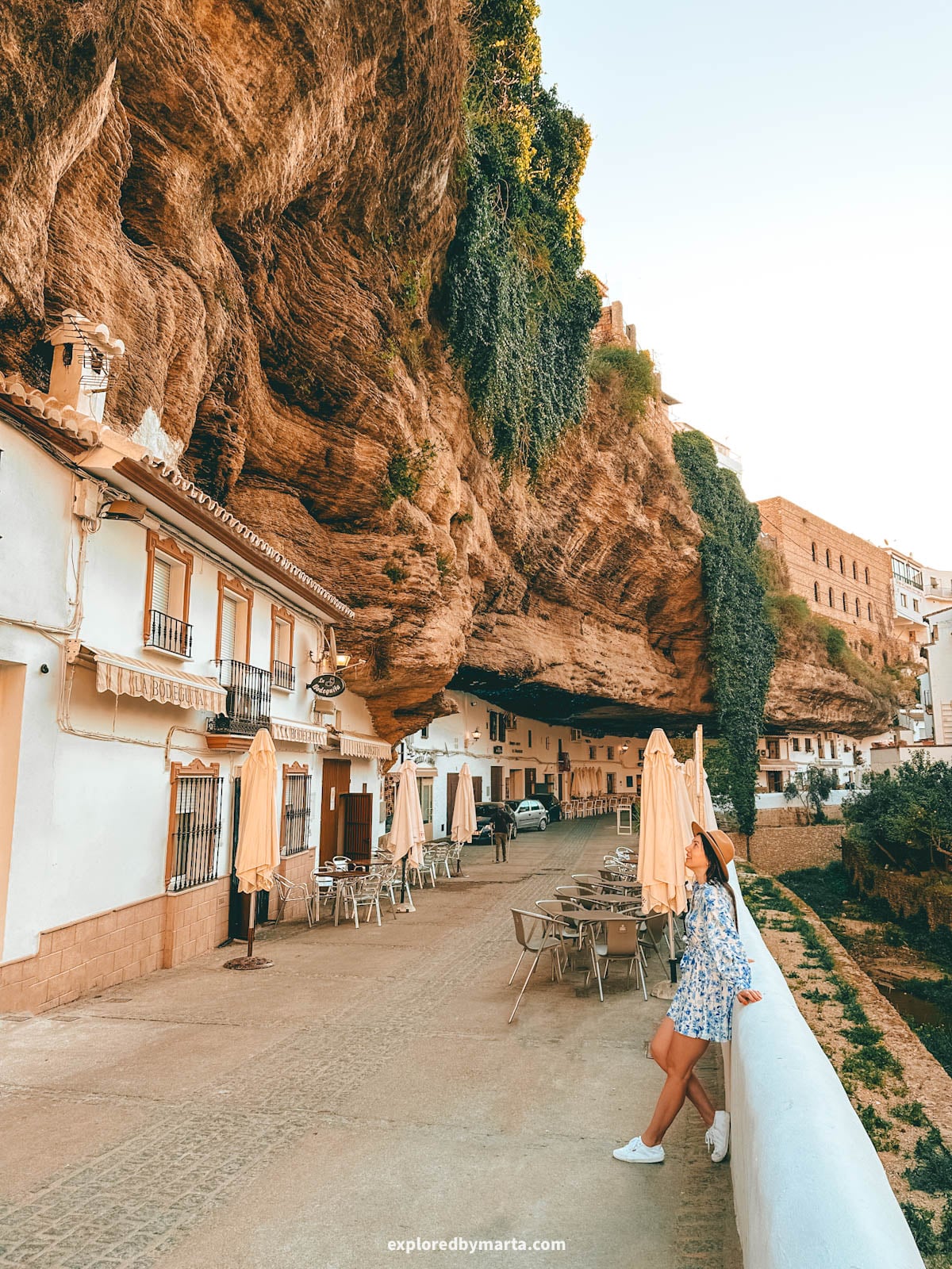Calle Cuevas del Sol in Setenil de las Bodegas cave village in Spain