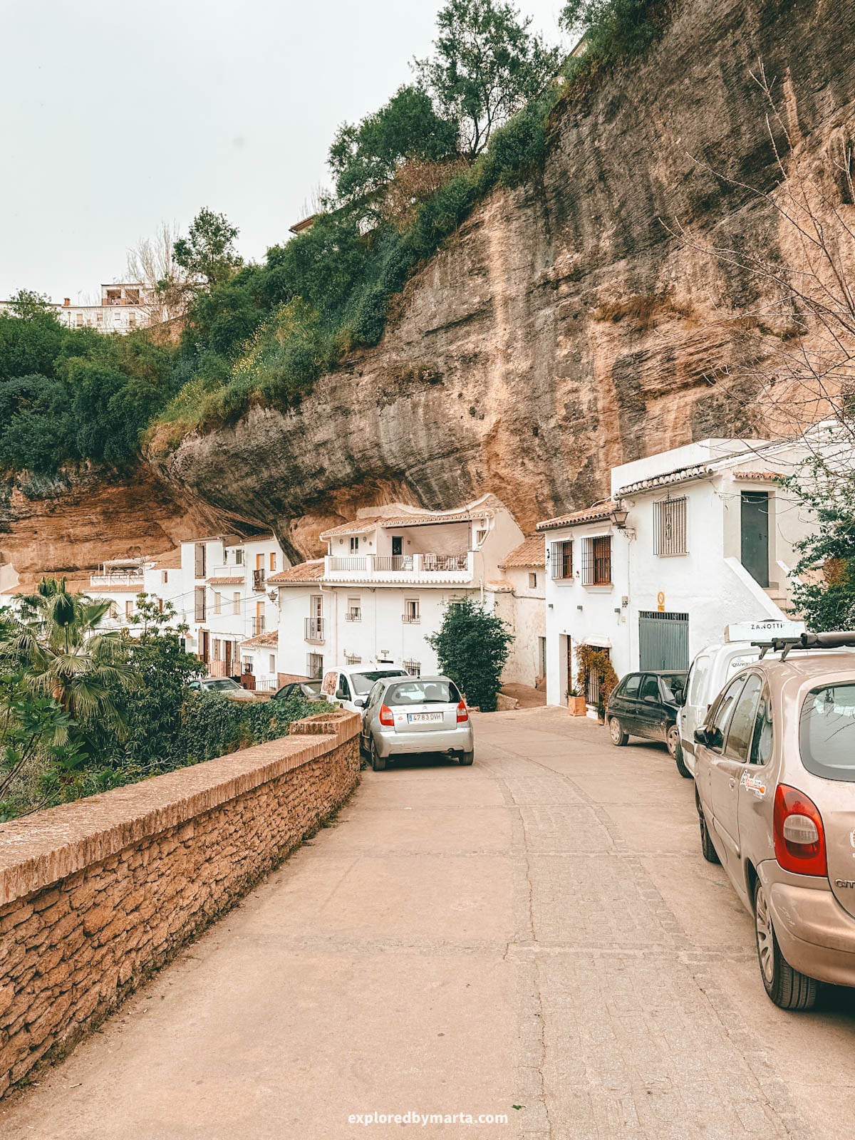 Calle Jabonería in Setenil de las Bodegas cave village in Spain