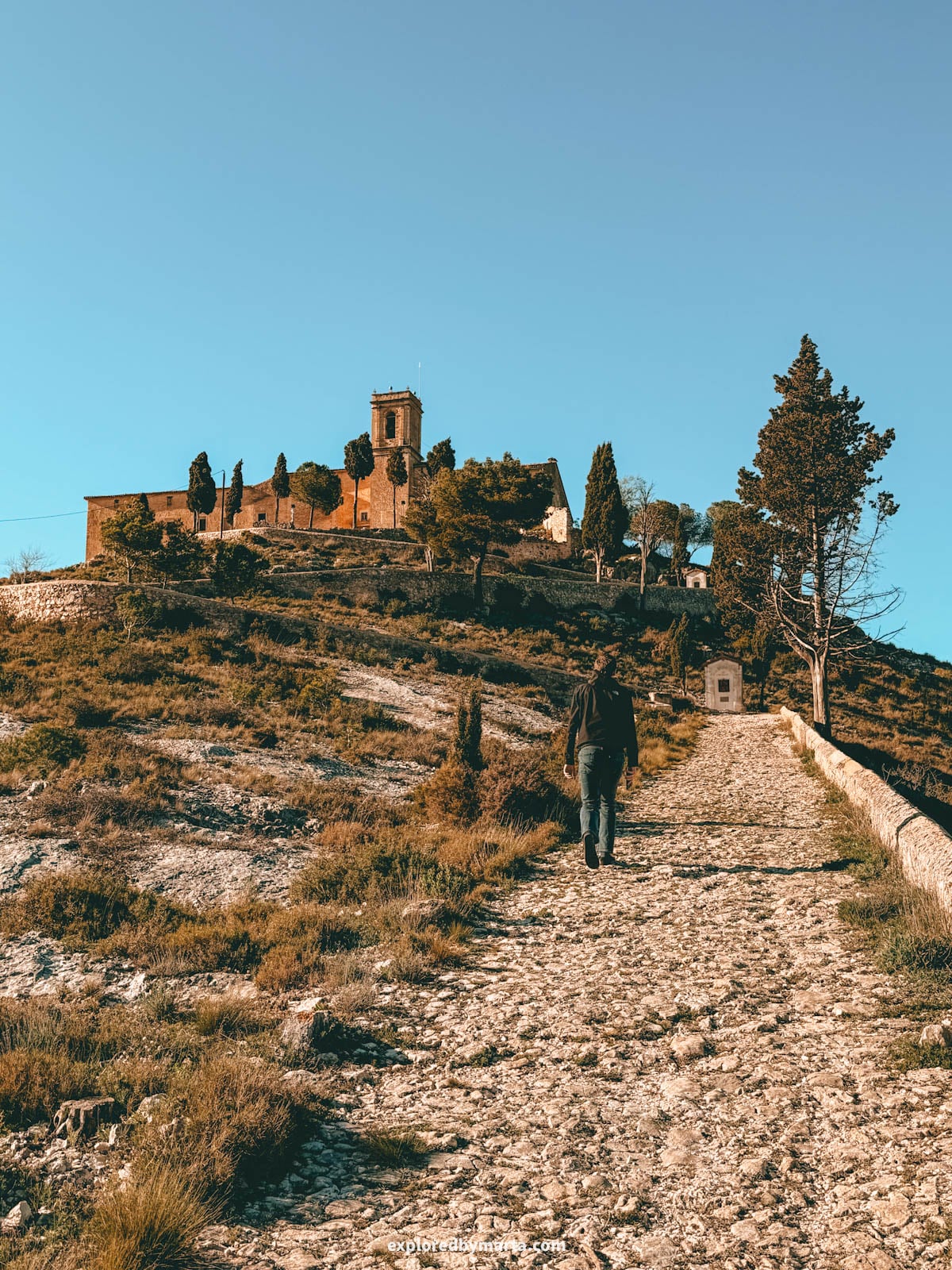 Ermita de Santo Cristo hilltop chapel in Bocairent, Valencia Region, Spain