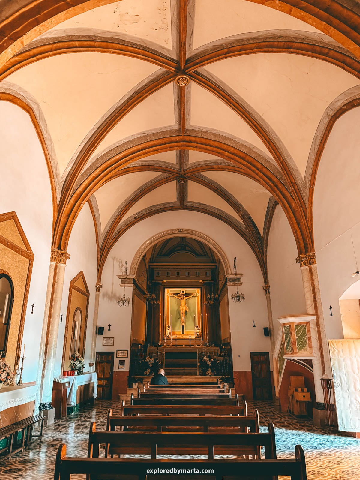 Ermita de Santo Cristo hilltop chapel in Bocairent, Valencia Region, Spain