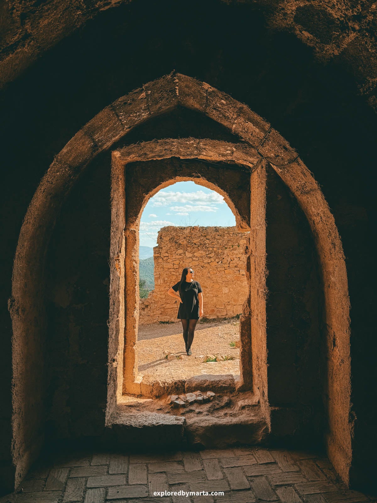 Exploring the majestic Xàtiva Castle on a hilltop overlooking Xátiva, Spain