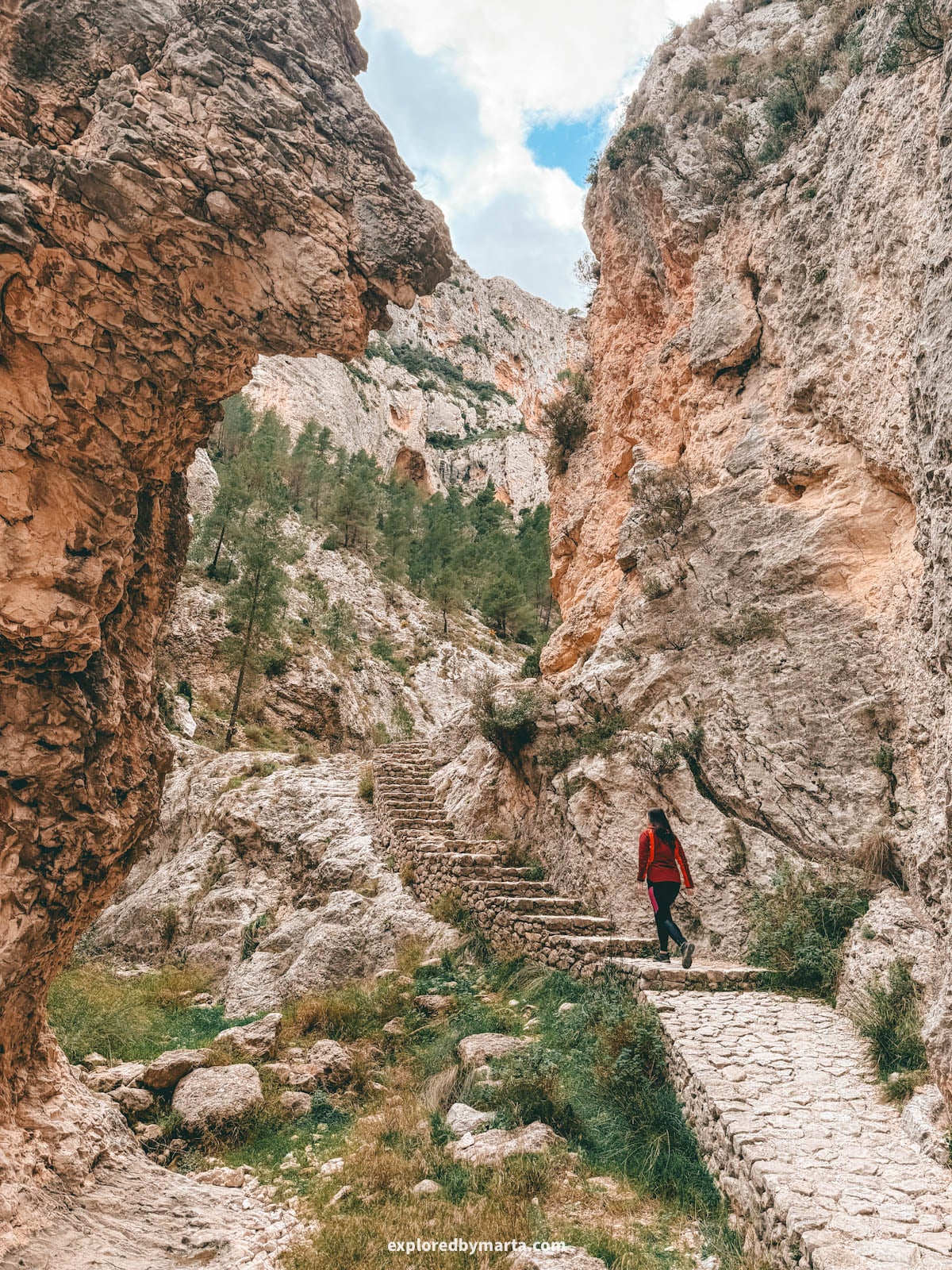 Hiking Barranc del Cint and spotting vultures in Serra de Mariola Natural Park in Valencia Region, Spain