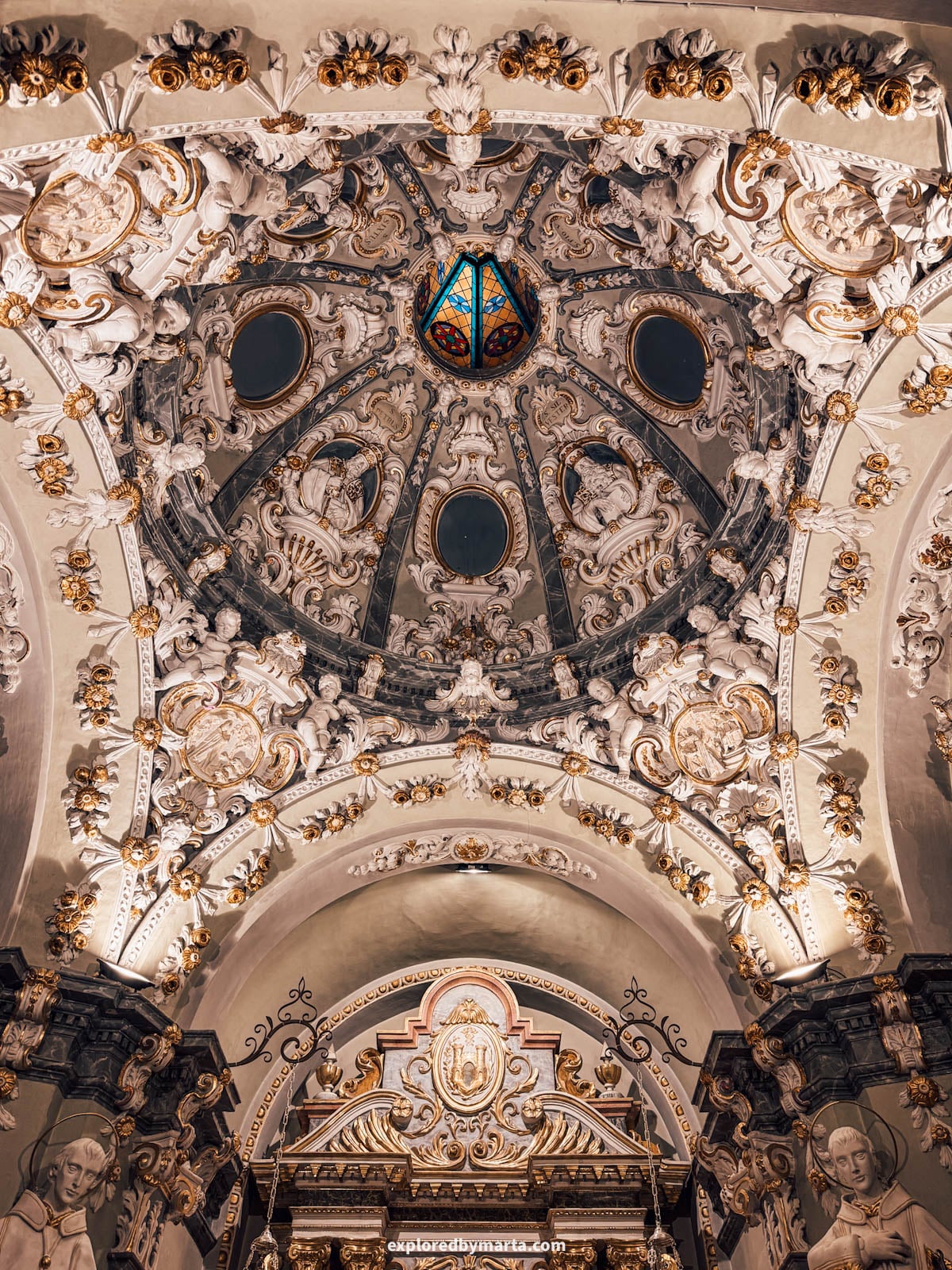 Interior of Parròquia Assumpció de Nostra Senyora de Bocairent in the village of Bocairent, Valencia Region, Spain