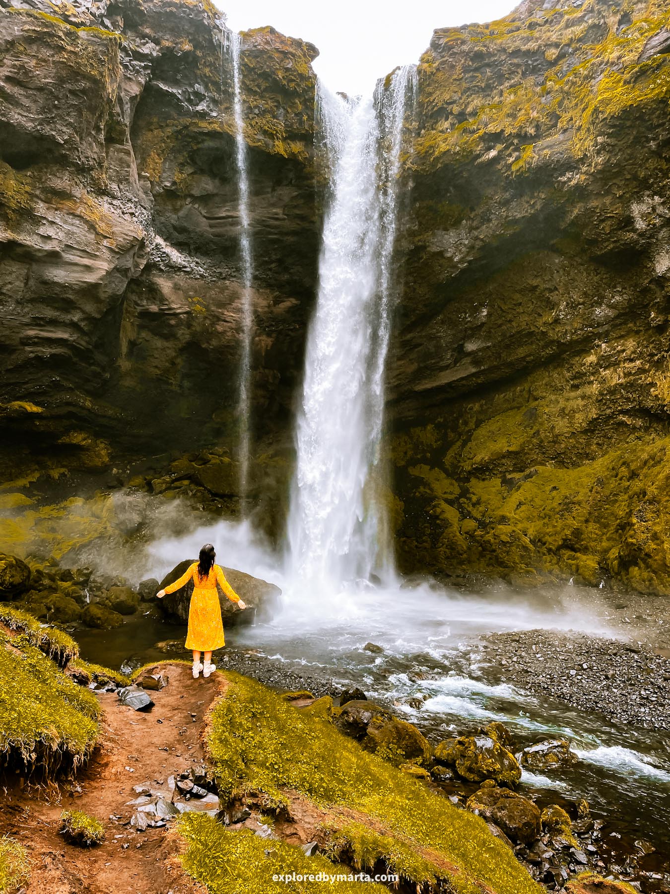 Kvernufoss Waterfall in Iceland