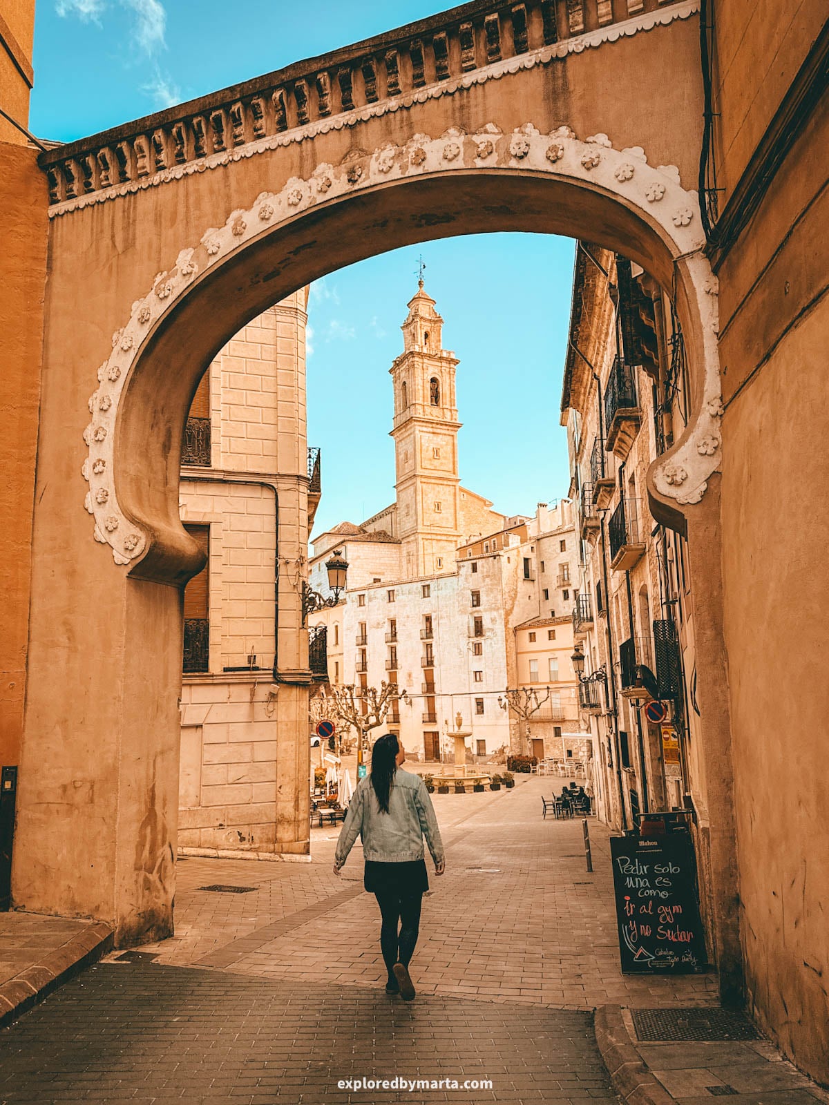 L’Arc de Bocairent medieval arch in Bocairent, Valencia Region, Spain