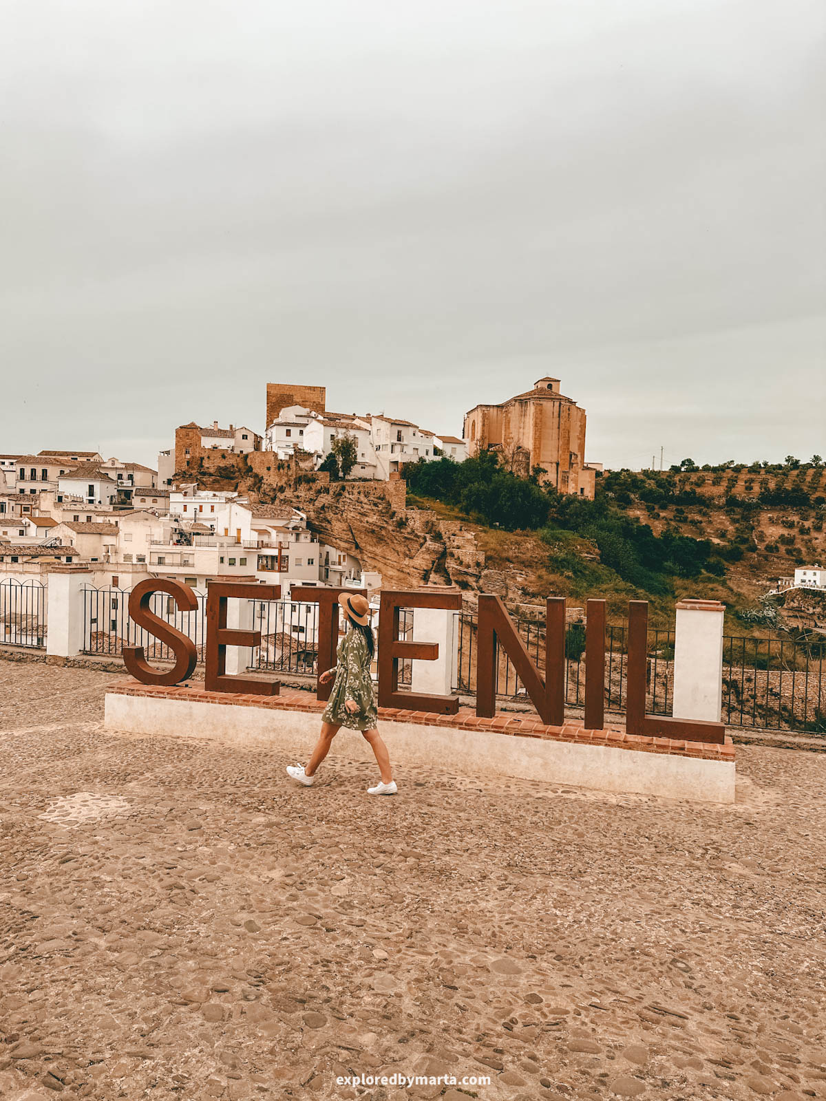 Mirador del Carmen viewpoint overlooking Setenil de las Bodegas cave village in Spain