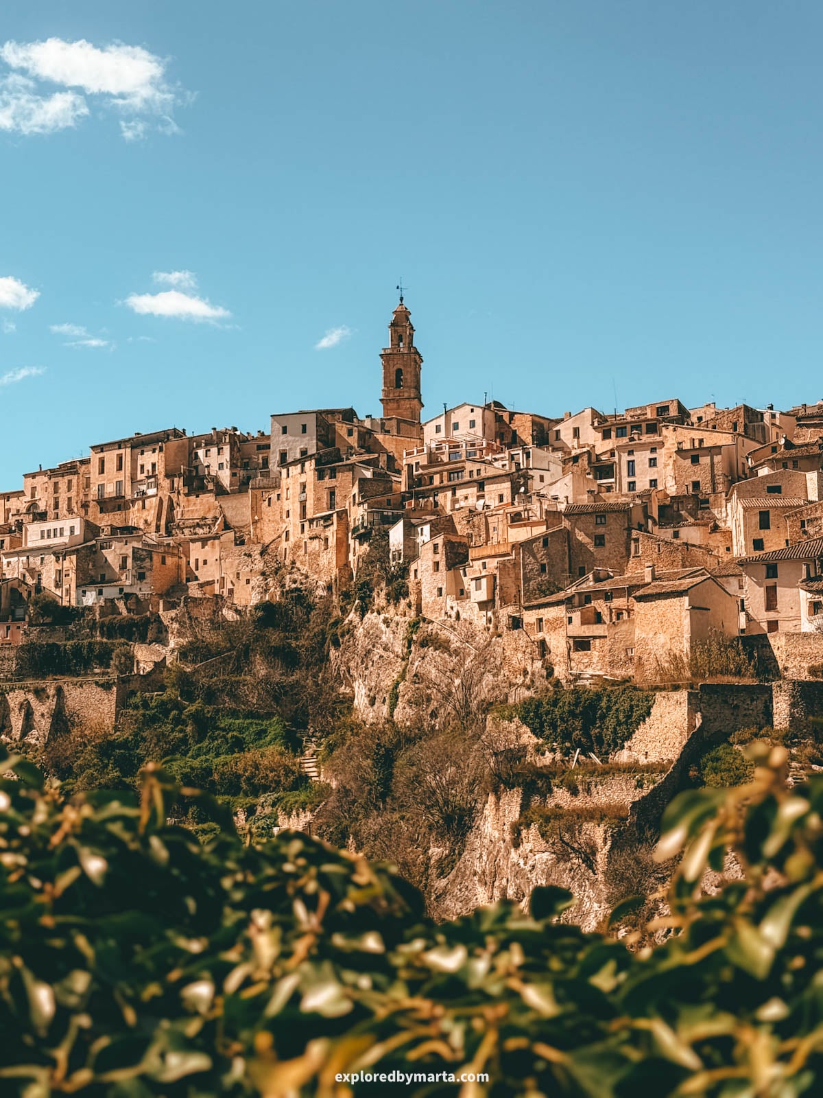 Mirador del Cementeri overlooking the village of Bocairent, Valencia Region, Spain