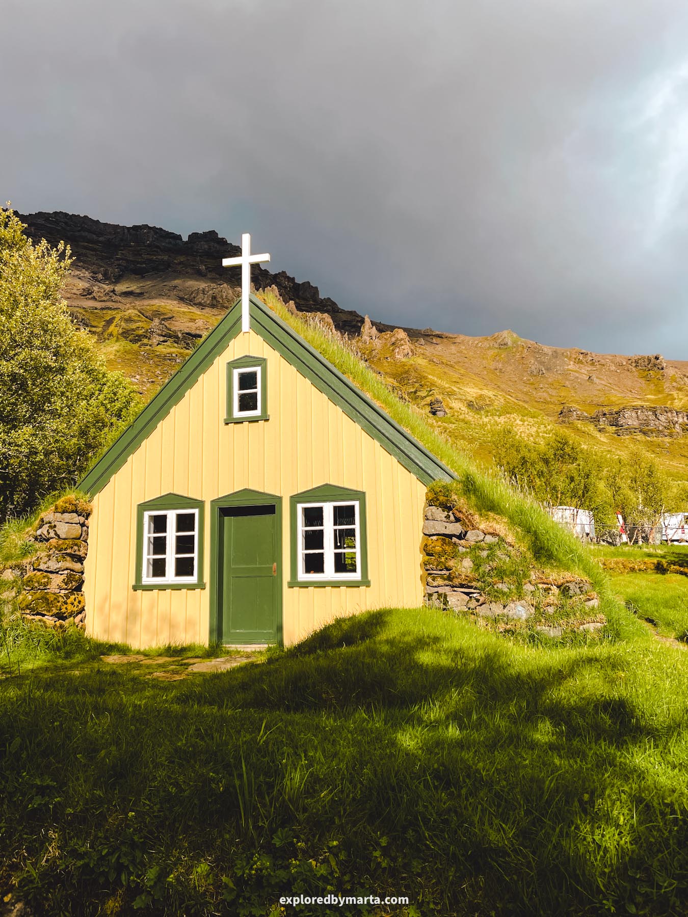 The fairytale-like Hofskirkja in Iceland