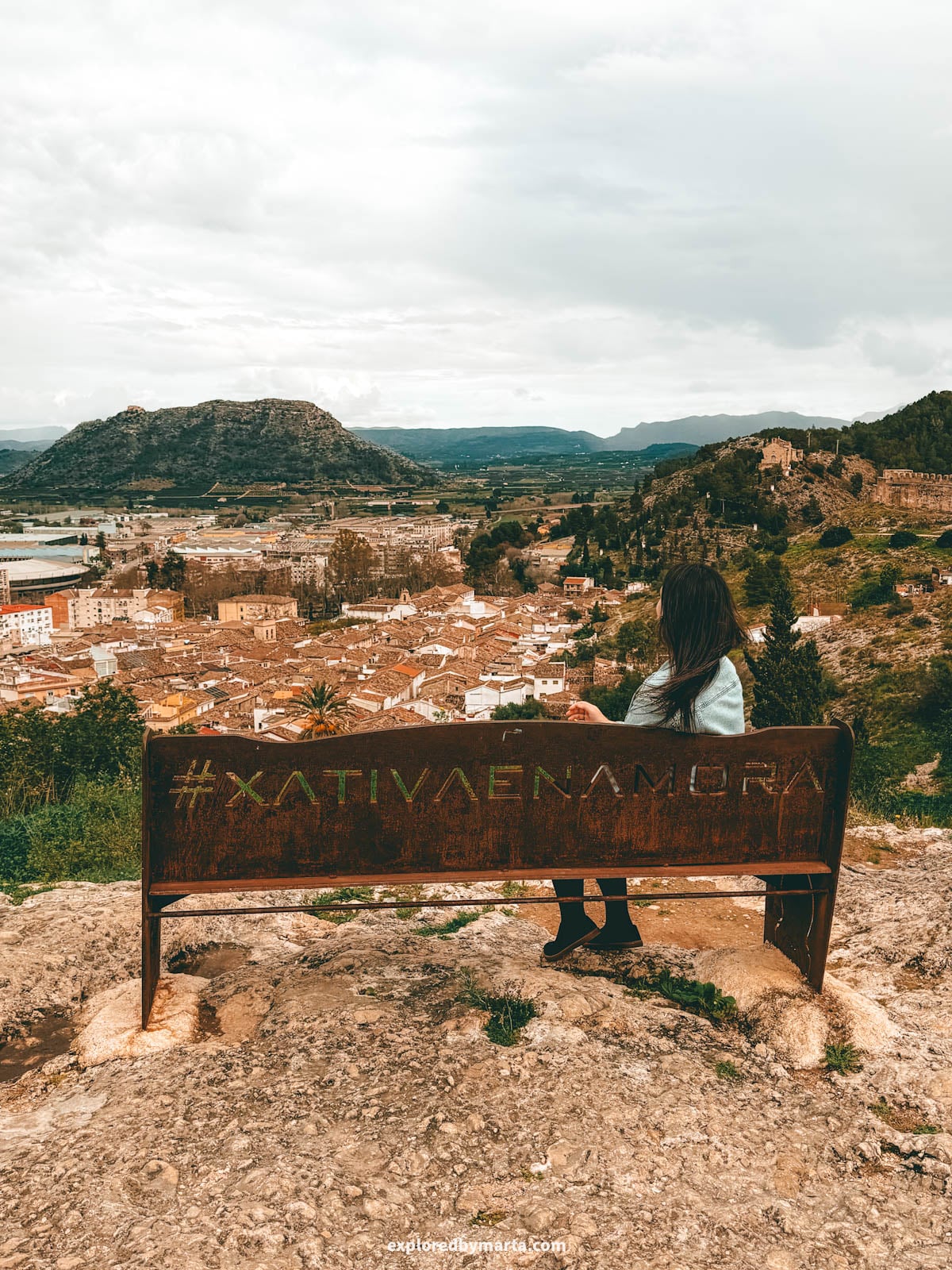 Views from Bellveret Viewpoint overlooking Xátiva, Spain