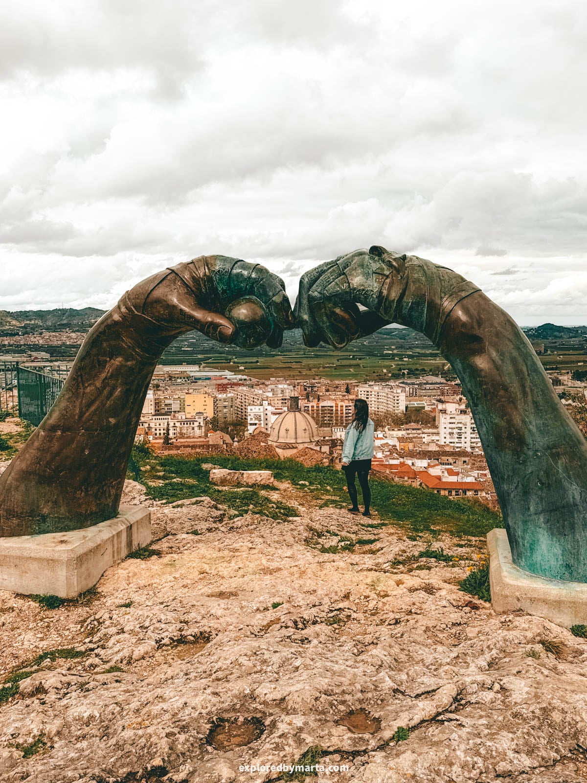 Views from Bellveret Viewpoint overlooking Xátiva, Spain