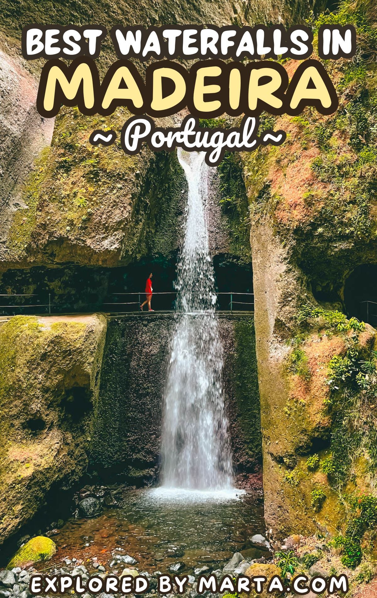 Amazing waterfalls in Madeira island, Portugal