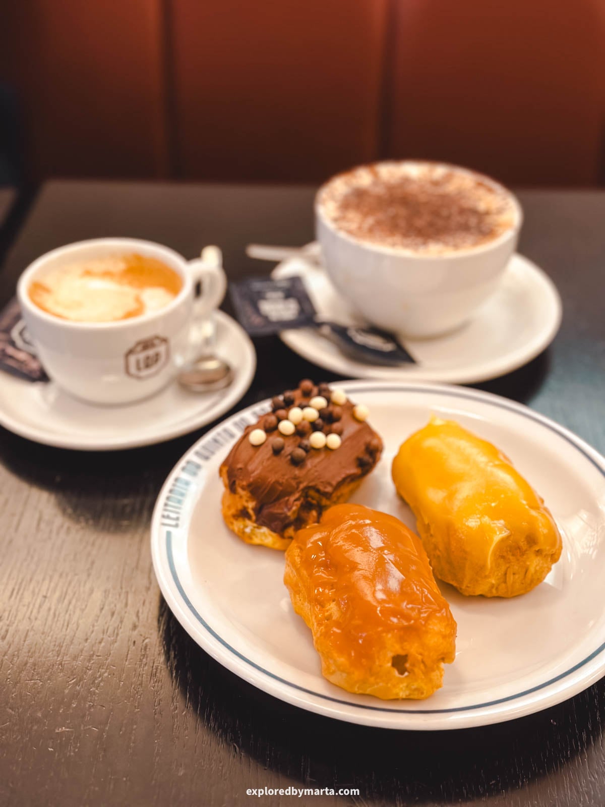 Famous Porto éclairs at Leitaria da Quinta do Paço in Porto, Portugal