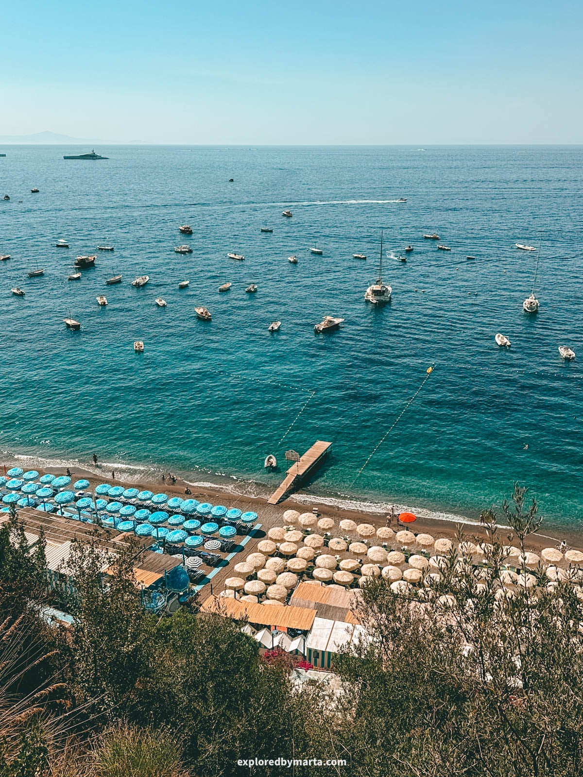 Fornillo Beach in Positano, Italy