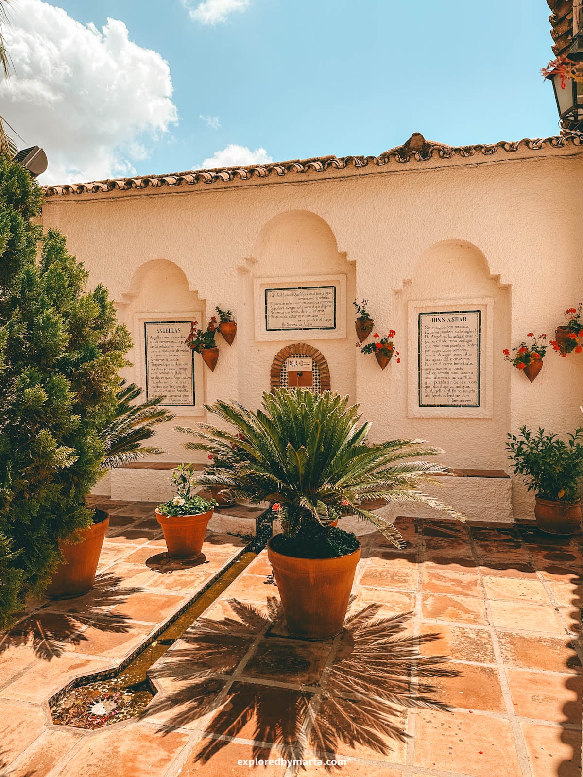 Hidden square, Rincón de Hisn-Ashar in Iznajar, Spain