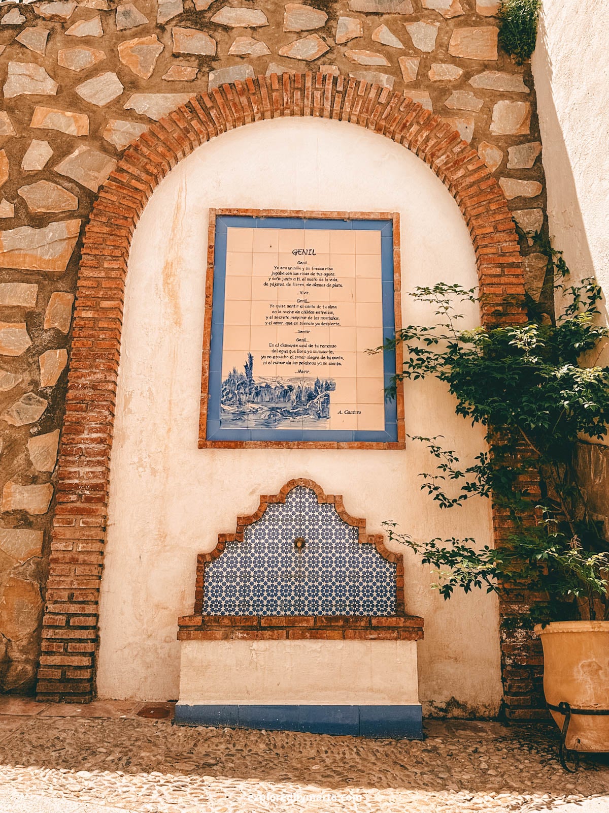 Hidden square, Rincón de Hisn-Ashar in Iznajar, Spain