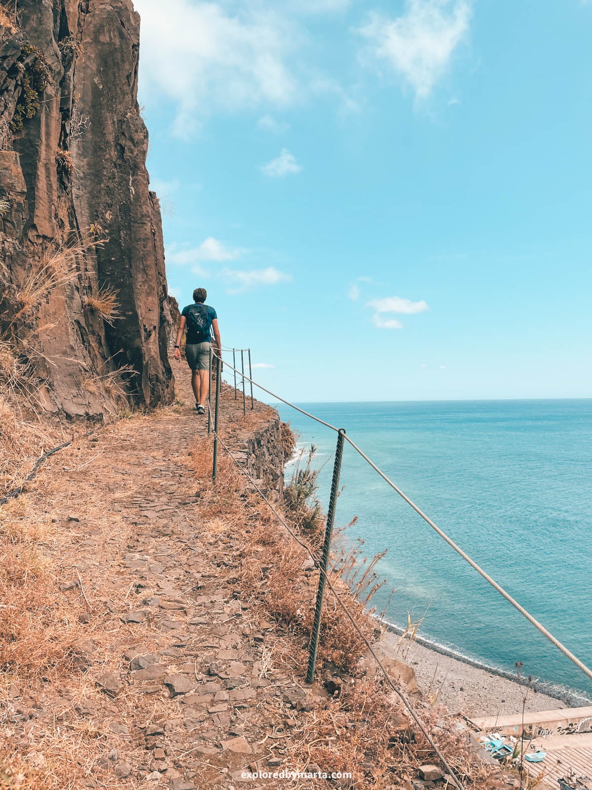 Hiking PR19 Caminho Real do Paul do Mar along Cascata do Paul do Mar waterfall up to Prazeres