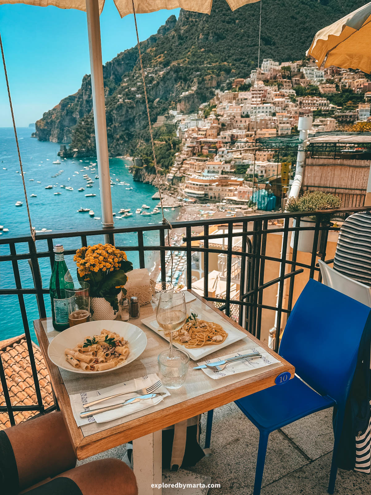 Lunch with a view at Li Galli Bistrot in Positano, Italy