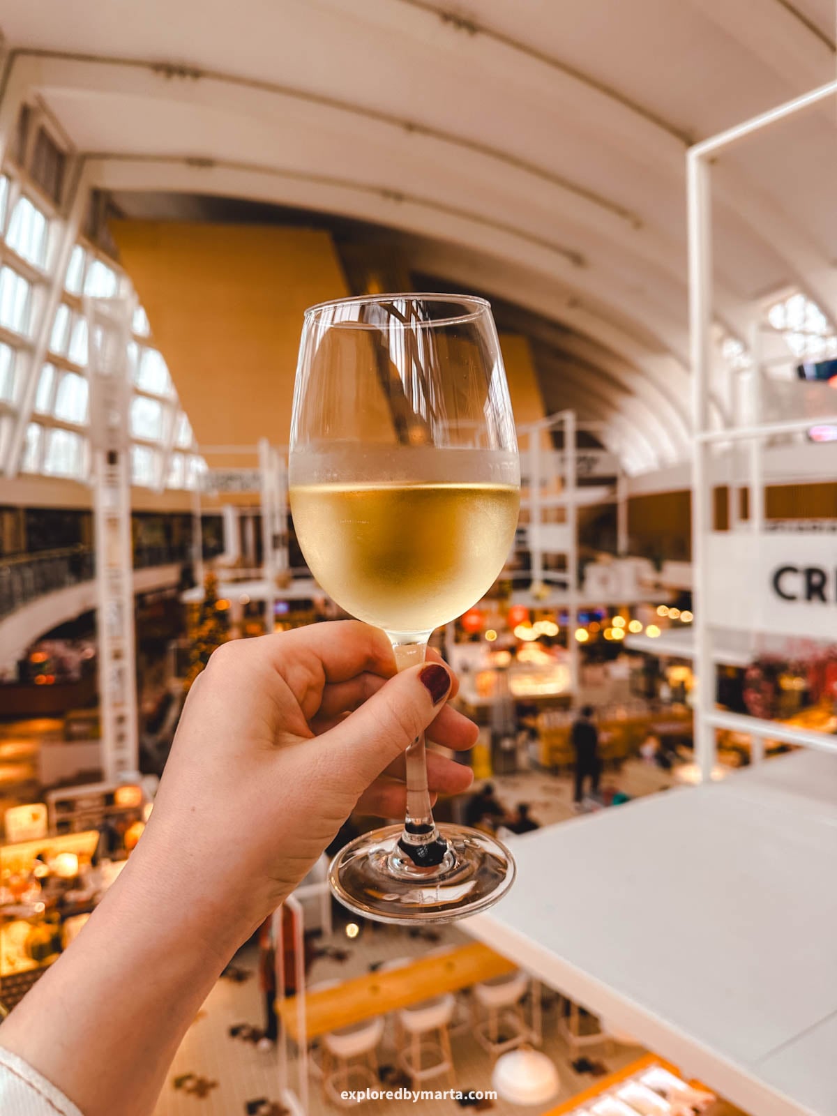 Mercado Bom Sucesso indoor market with food stalls in Porto, Portugal
