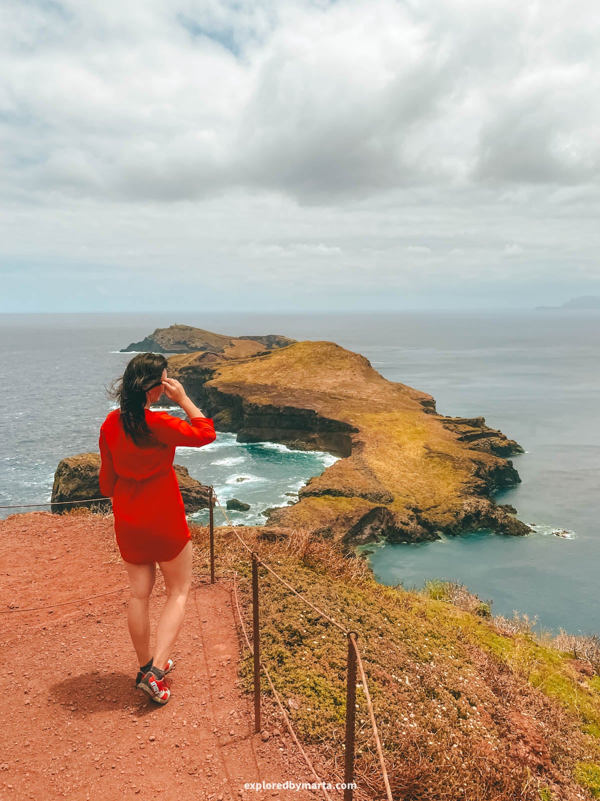Miradouro Ponta do Furado at the end of Vereda da Ponta de São Lourenço trail in Madeira, Portugal