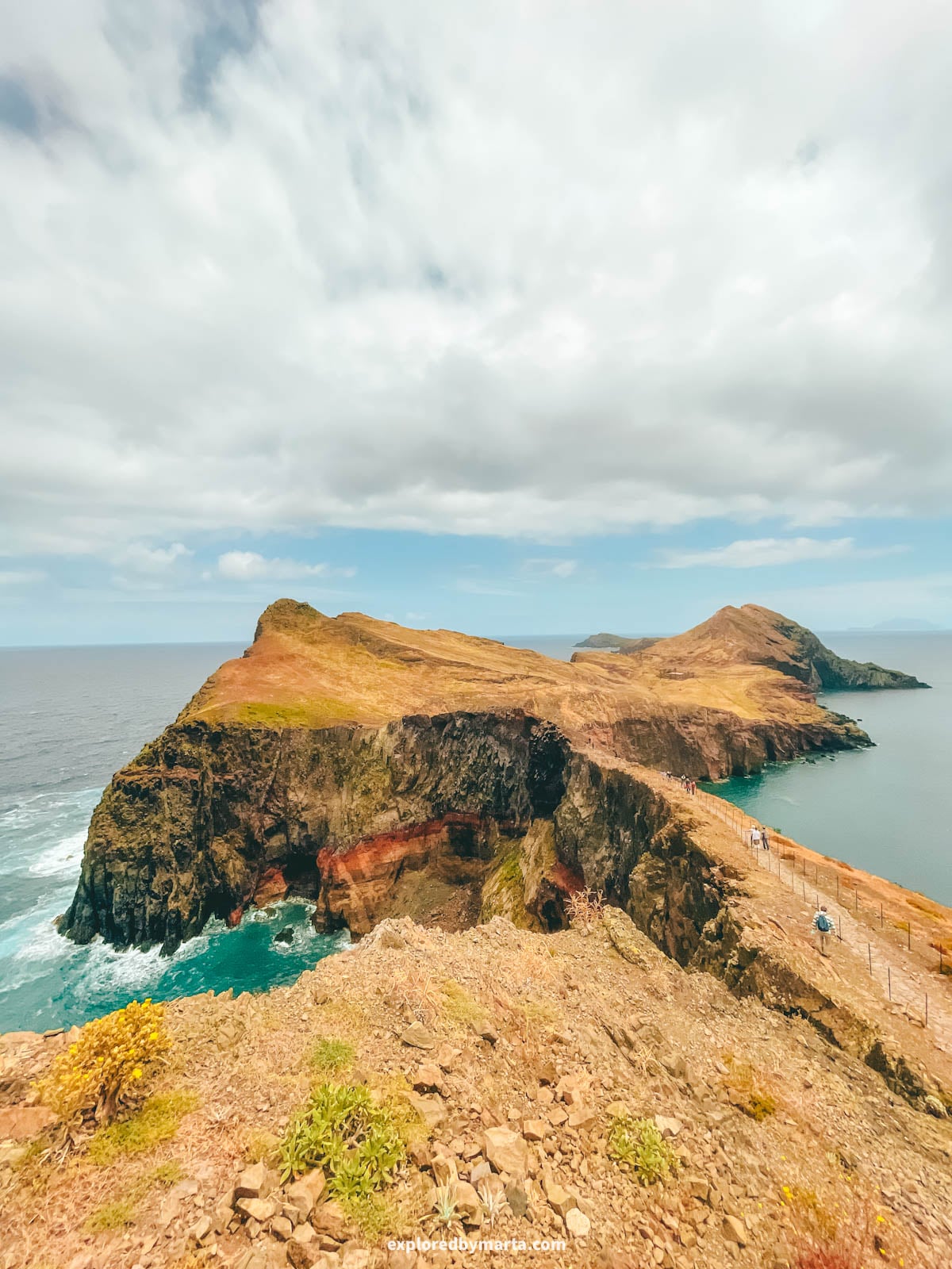 Miradouro Ponta do Furado at the end of Vereda da Ponta de São Lourenço trail in Madeira, Portugal
