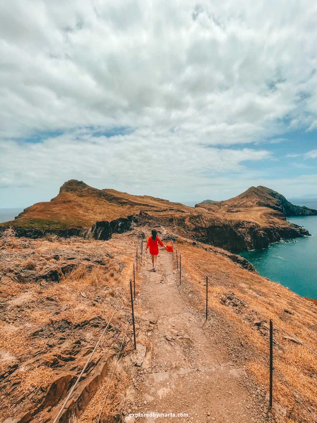 Miradouro Ponta do Furado at the end of Vereda da Ponta de São Lourenço trail in Madeira, Portugal