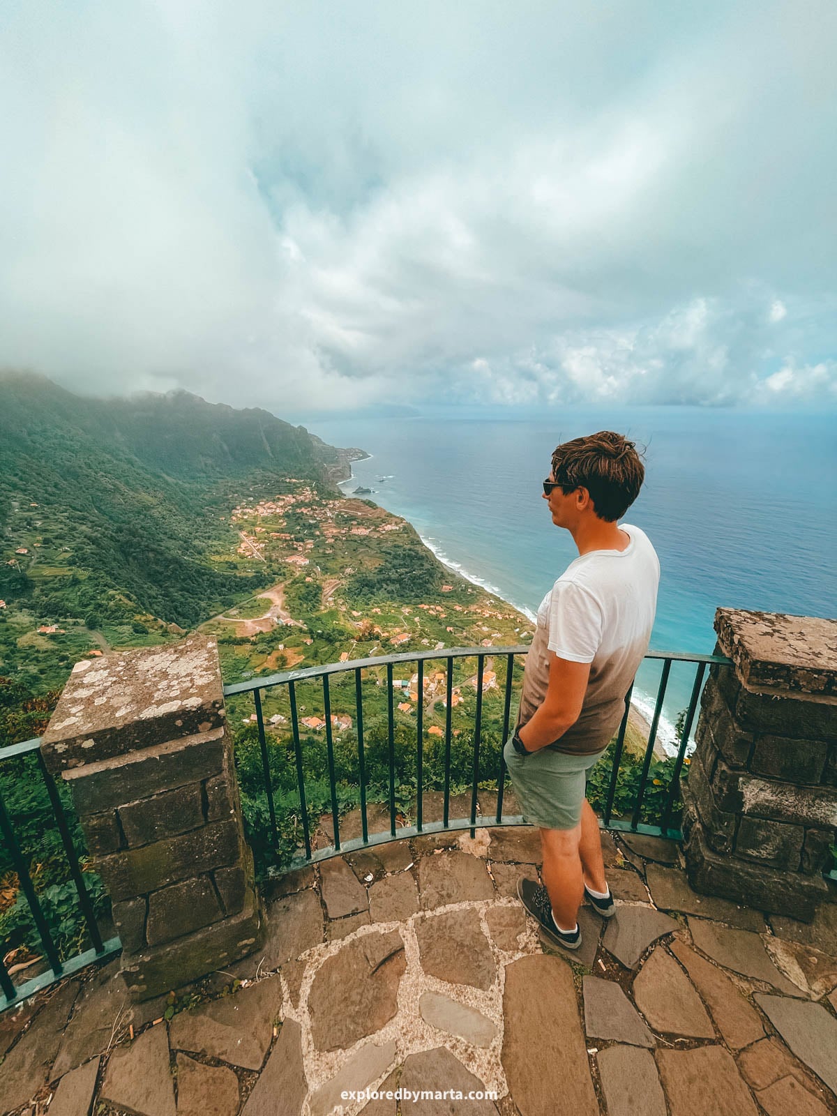 Miradouro da Beira da Quinta overlooking Arco de Sao Jorge in Madeira, Portugal