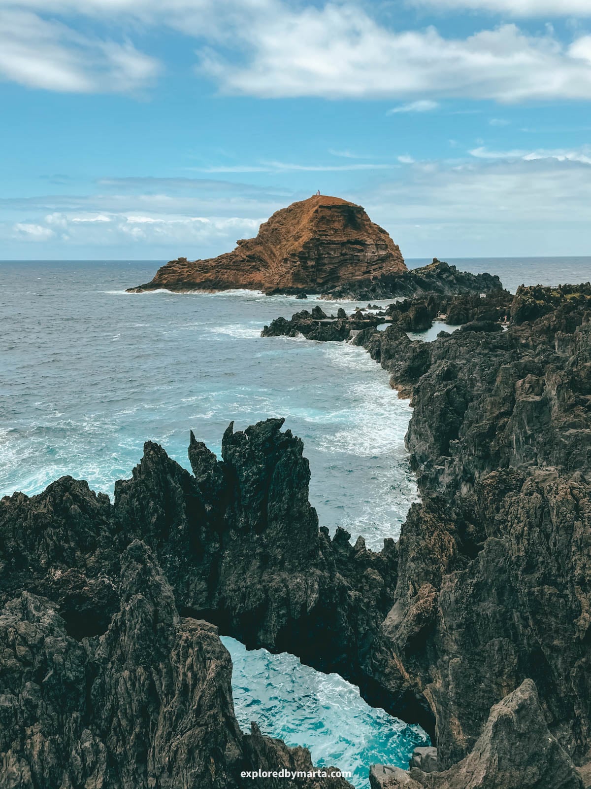 Natural volcanic pools in Porto Moniz town in Madeira, Portugal