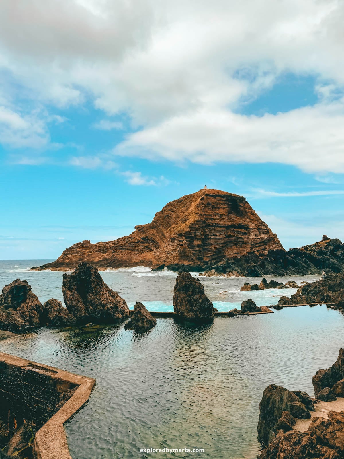 Natural volcanic pools in Porto Moniz town in Madeira, Portugal