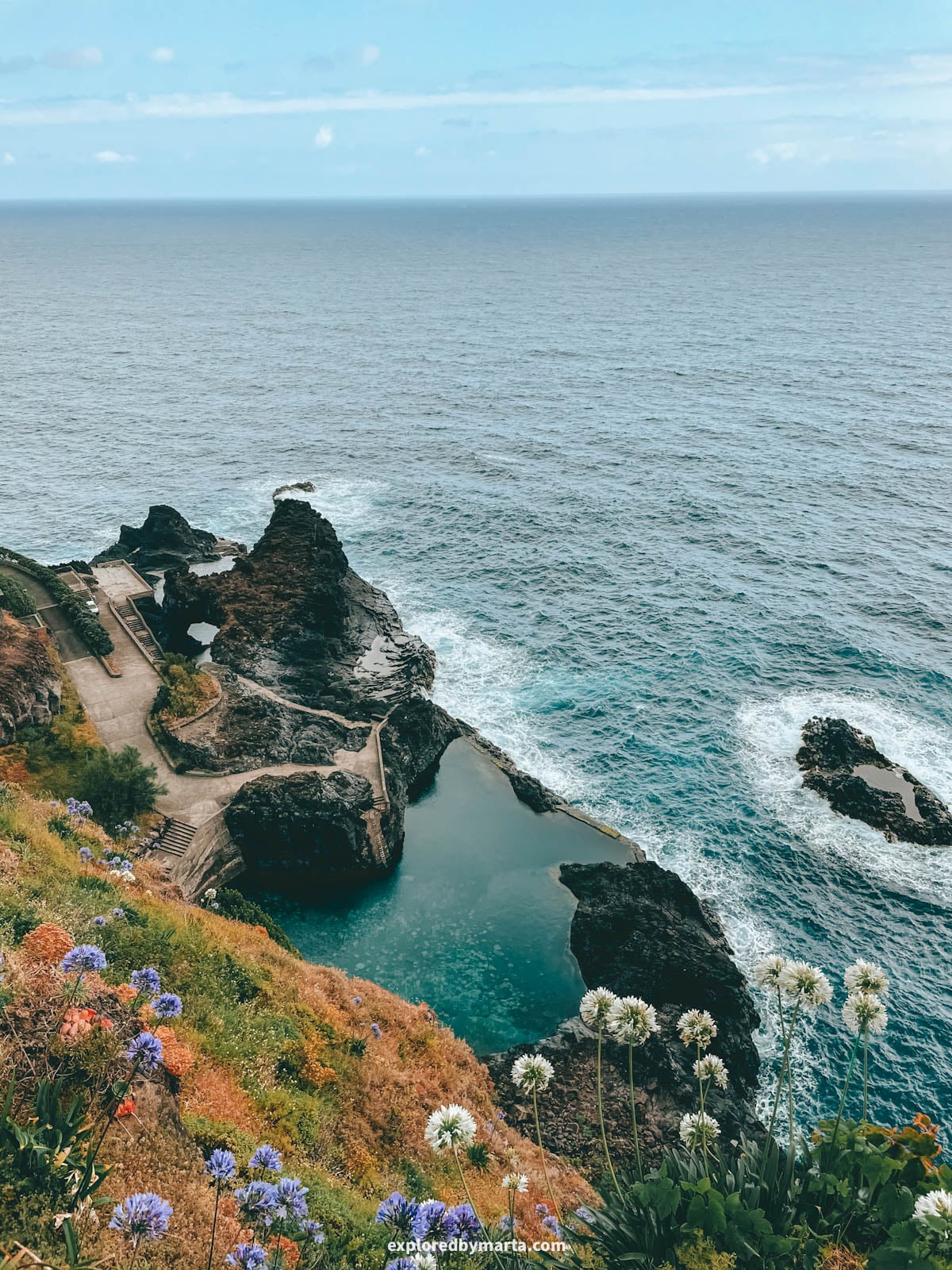 Natural volcanic pools in Seixal in northern Madeira