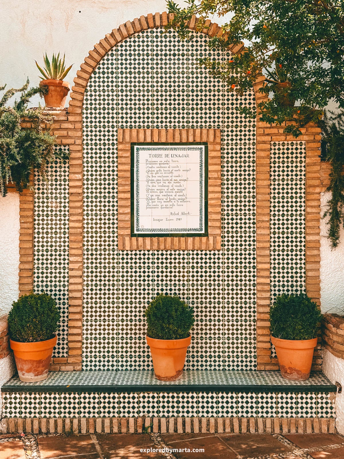 Plaza Rafael Alberti in Iznajar, Spain