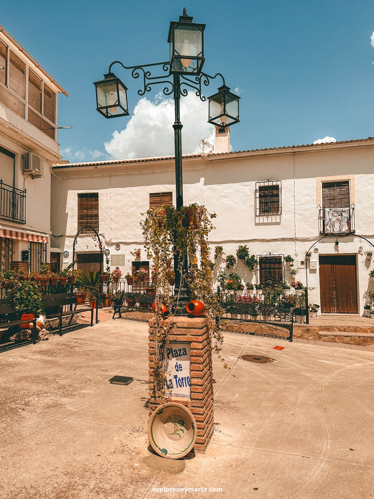 Plaza de la Torre in Iznajar, Andalusia, Spain