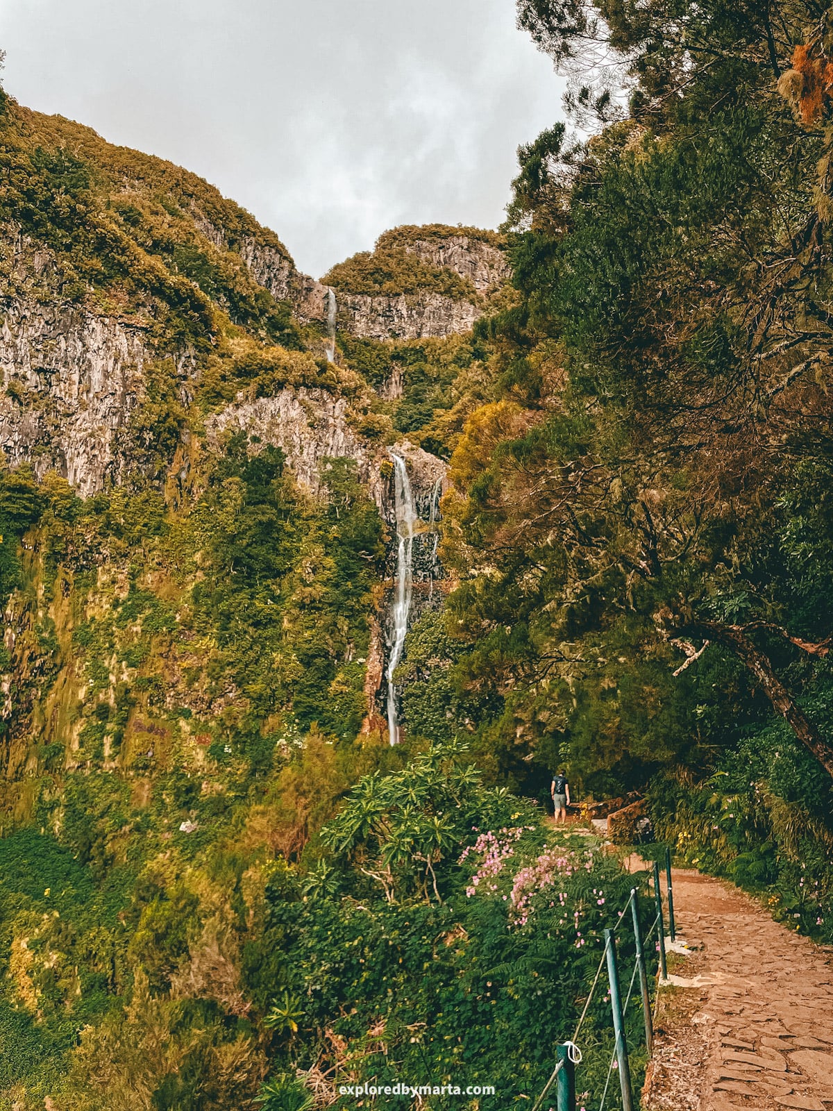 Risco waterfall in Madeira Island, Portugal