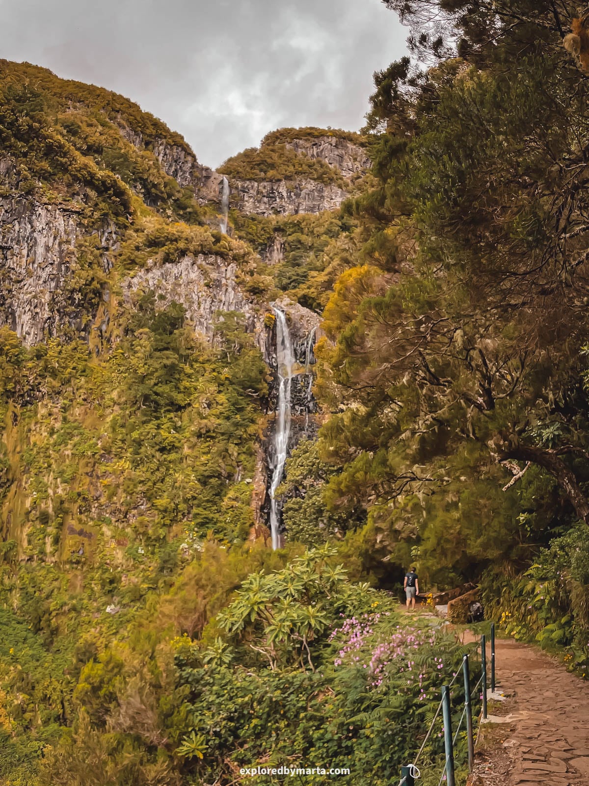 Risco waterfall in Madeira, Portugal