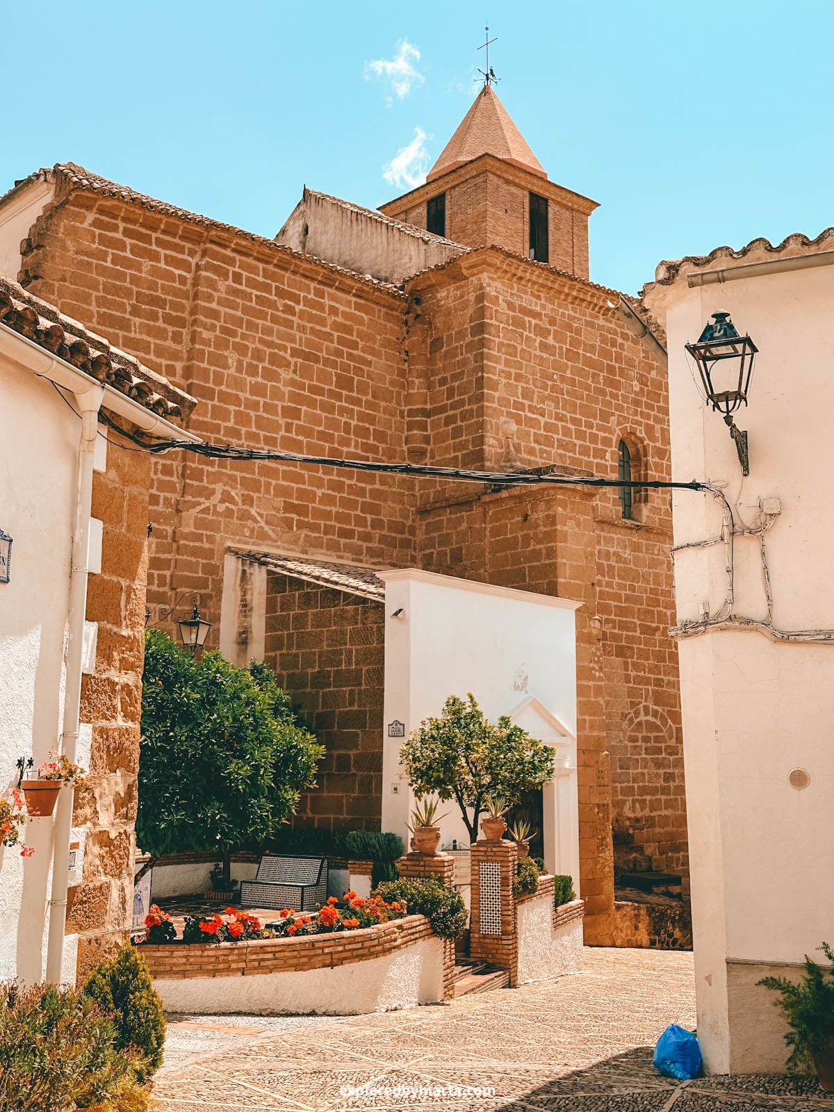 Santiago Apóstol Church and Plaza Rafael Alberti in Iznajar, Spain