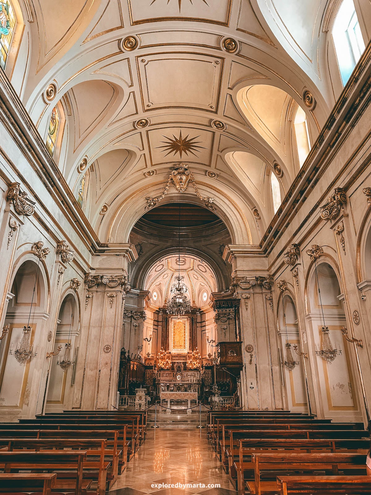 The landmark Church of Santa Maria Assunta in Positano, Italy