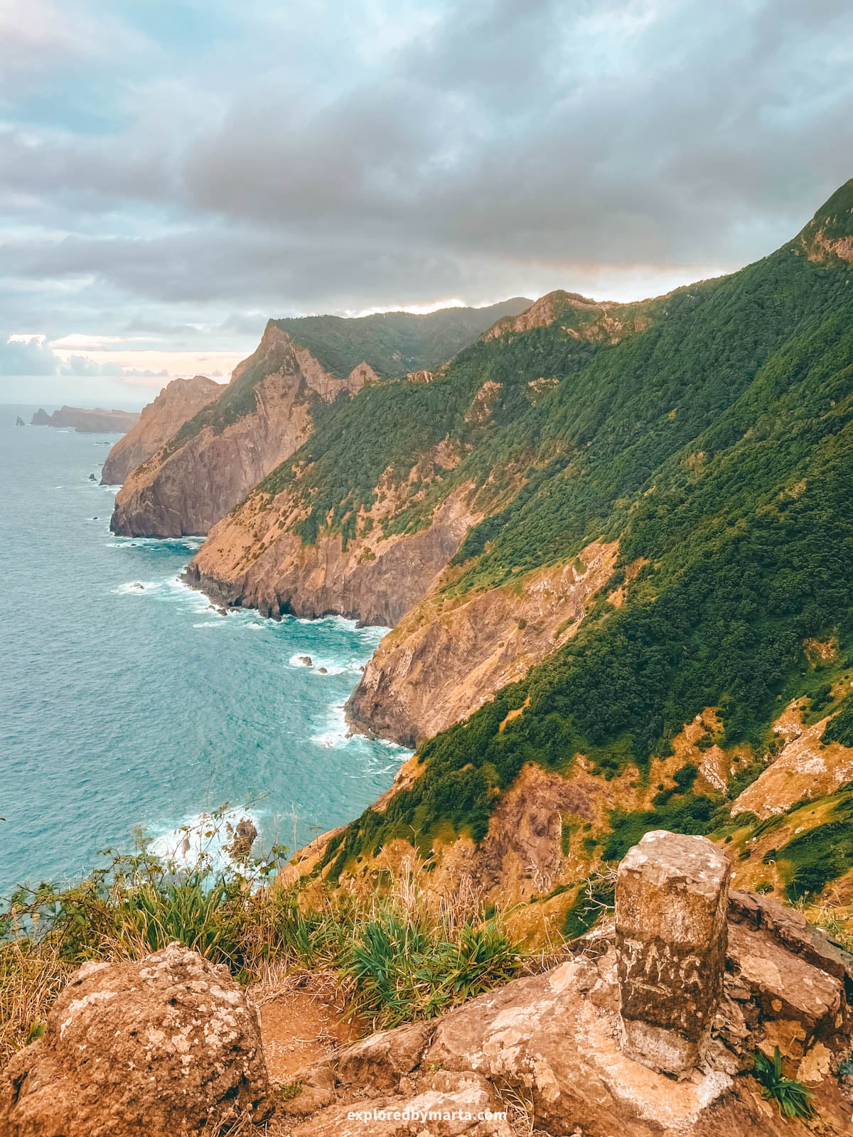 Vereda do Larano coastal hiking trail in Madeira, Portugal