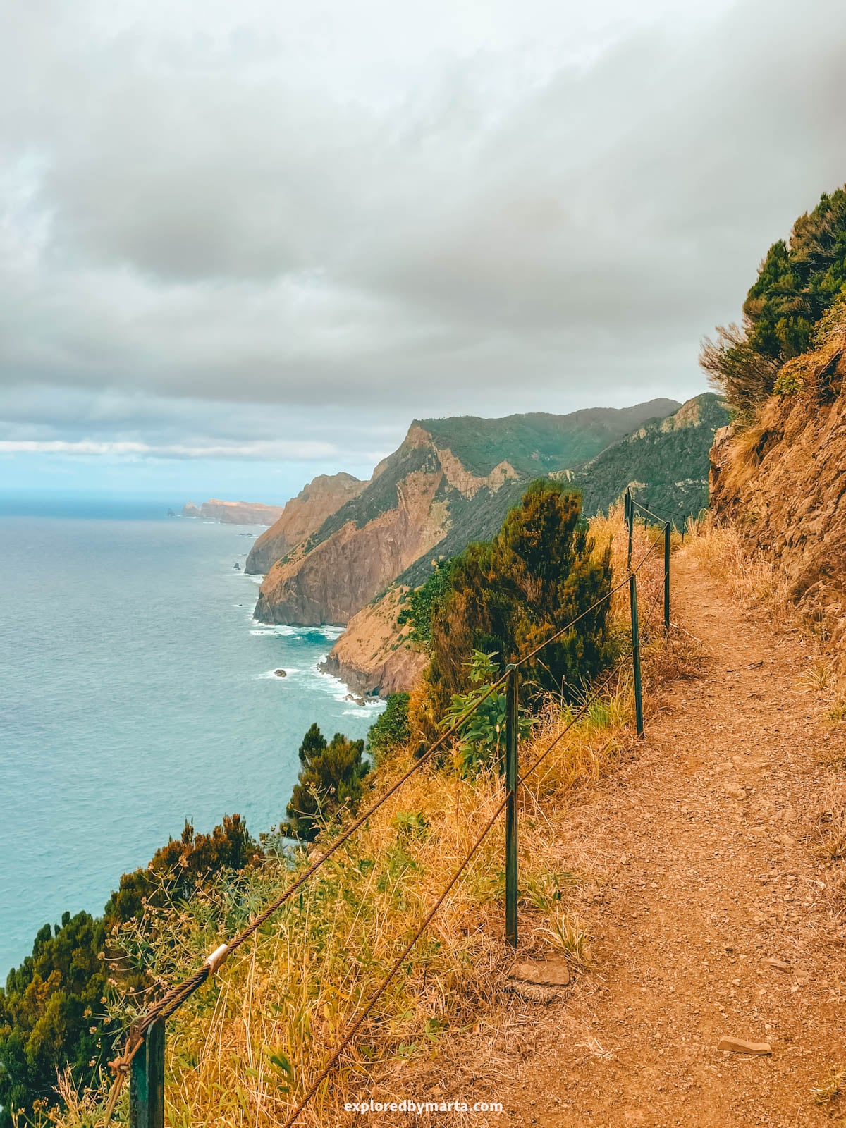 Vereda do Larano coastal hiking trail in Madeira, Portugal