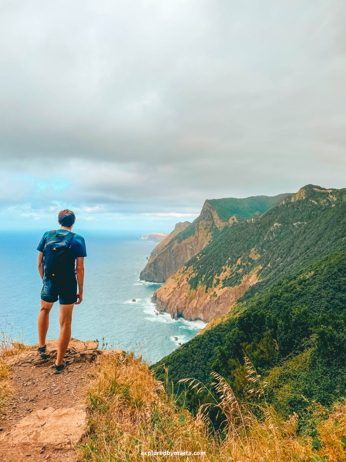 Vereda do Larano coastal hiking trail in Madeira, Portugal
