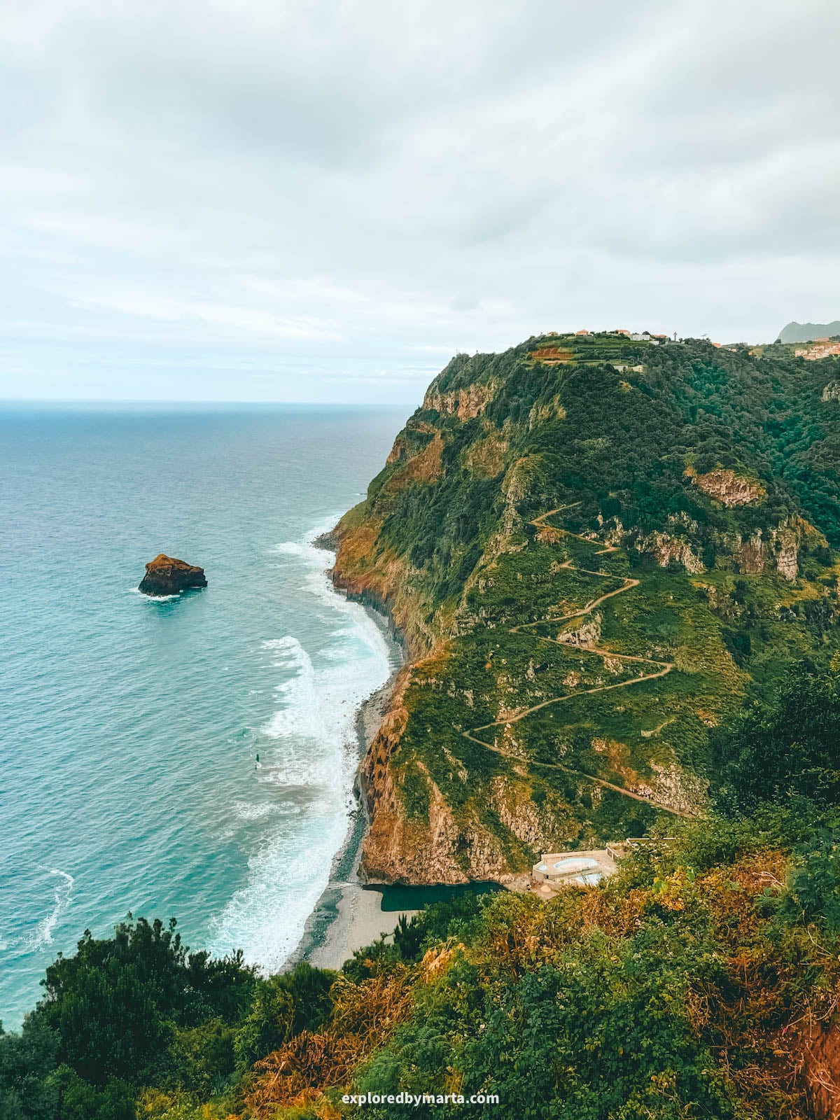 View from Miradouro do Cabo Aéreo in Madeira island, Portugal