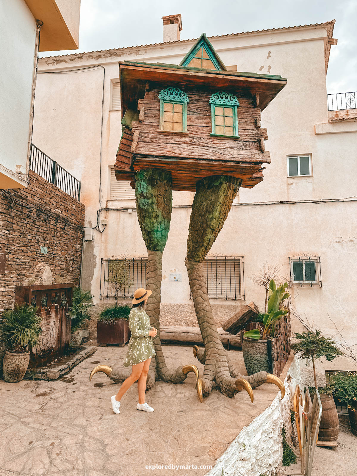 Baba Yaga house on chicken legs in Soportújar, Spain