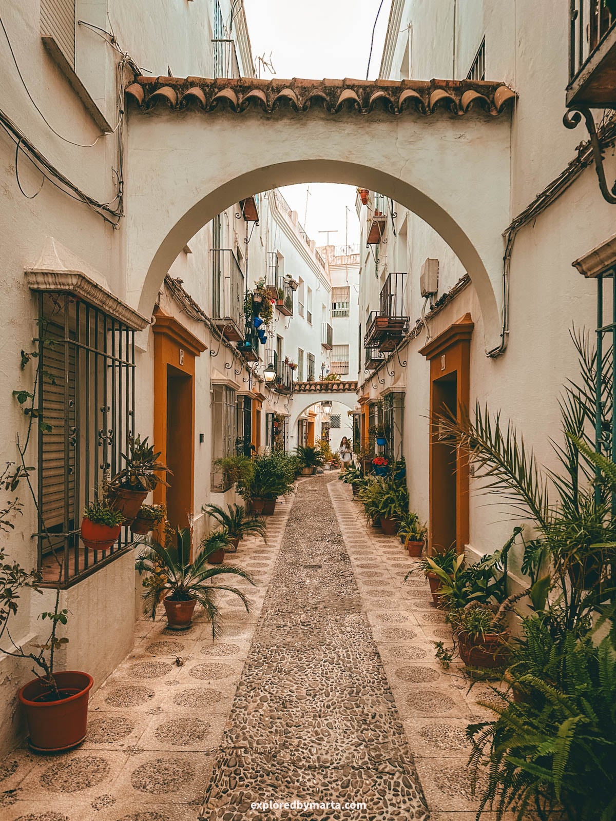 Callejón del Indiano is hidden street behind the doors of an old 15th-century palace facade in Córdoba, Spain