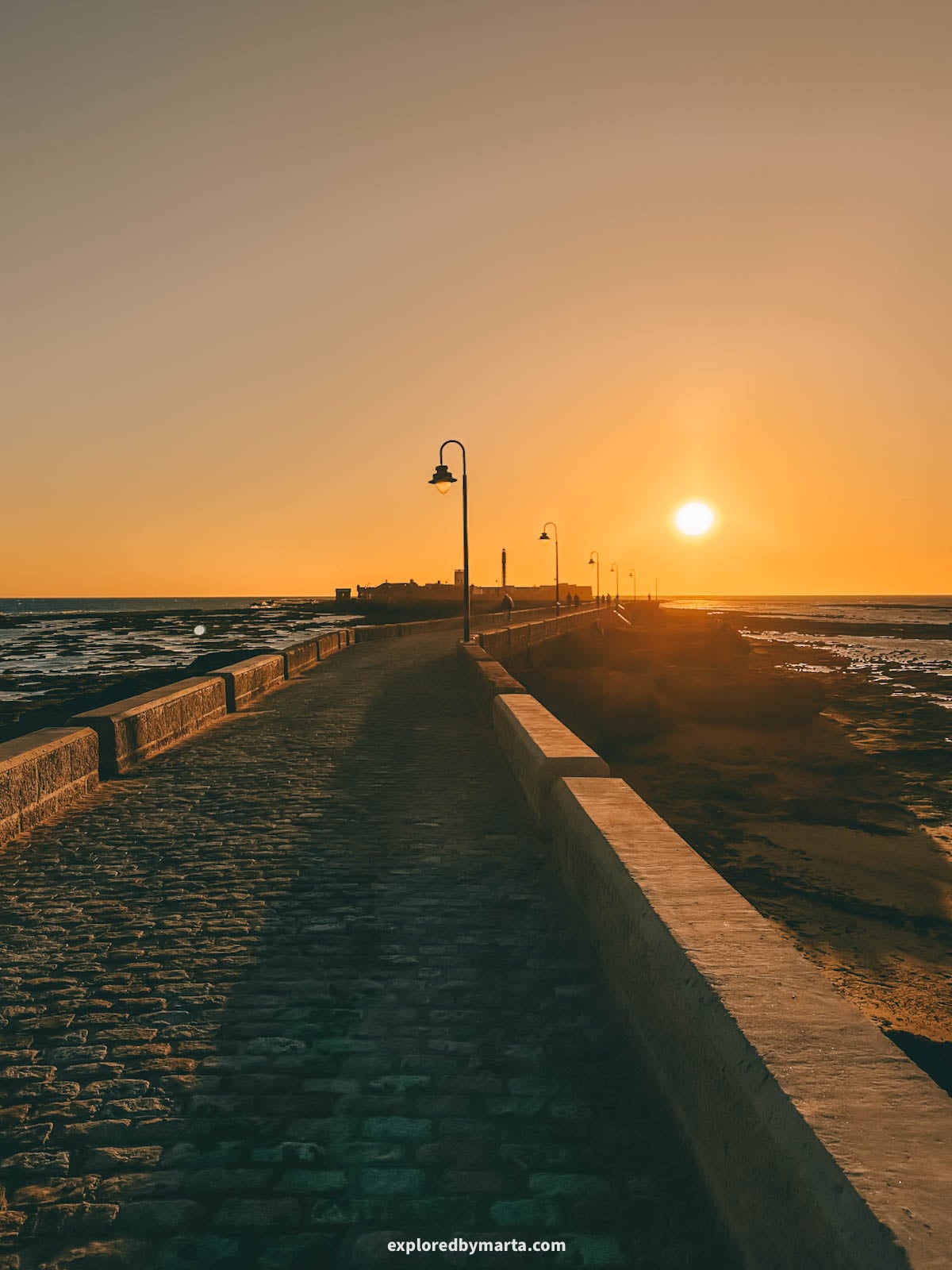 Castillo de San Sebastián at the end of a causeway in Cádiz, Spain
