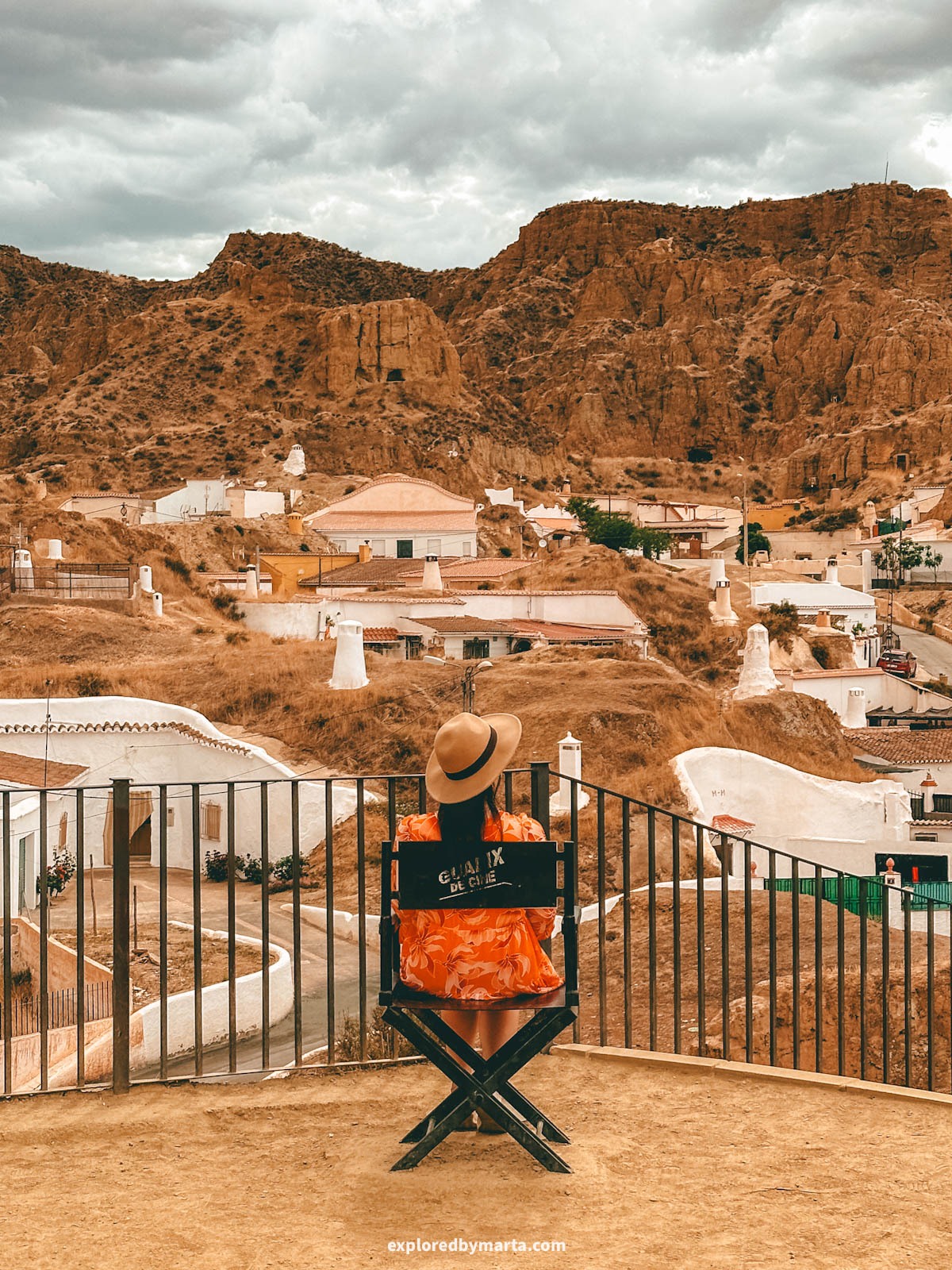 Cave houses neighborhood in Guadix, Spain