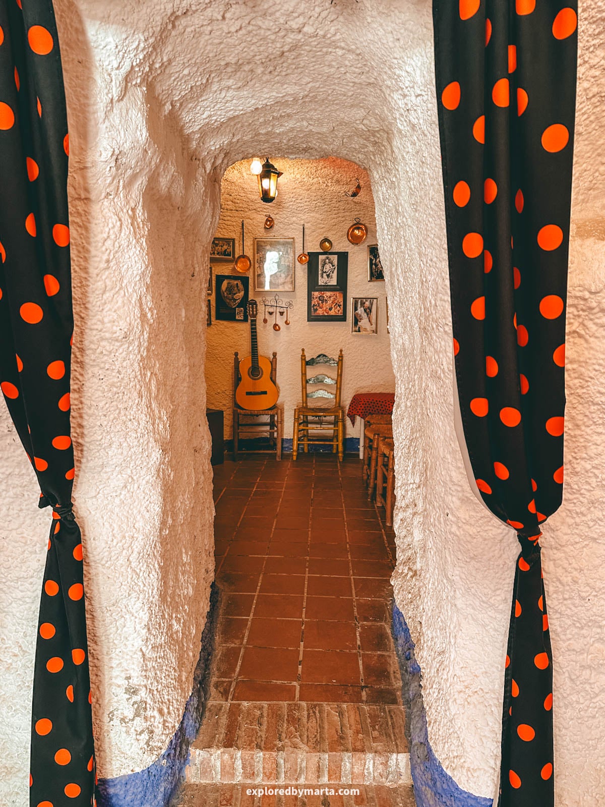Cave venue for a flamenco show in Sacromonte neighborhood in Granada, Spain