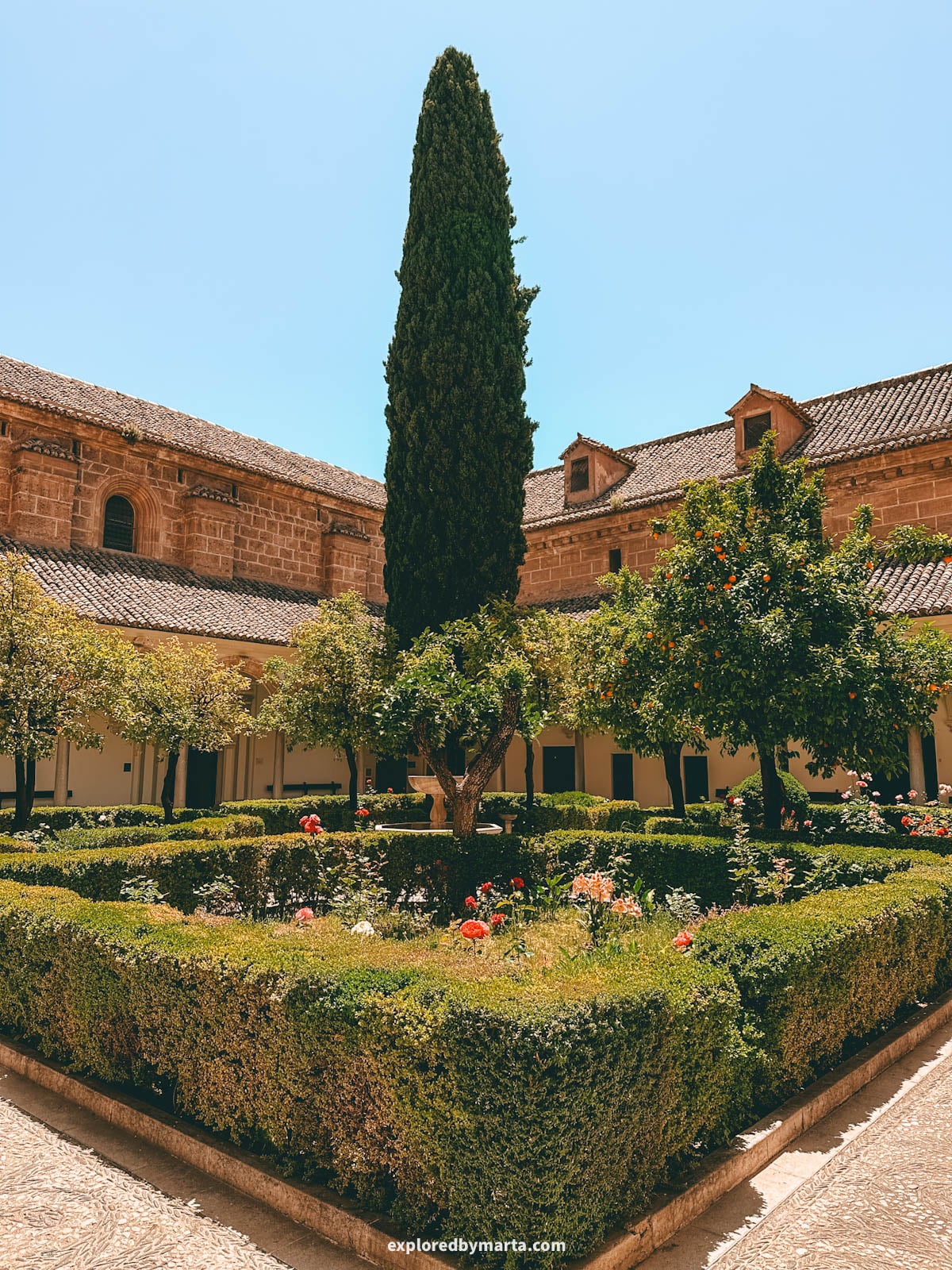 Cloister of Monasterio de la Cartuja in Granada, Spain