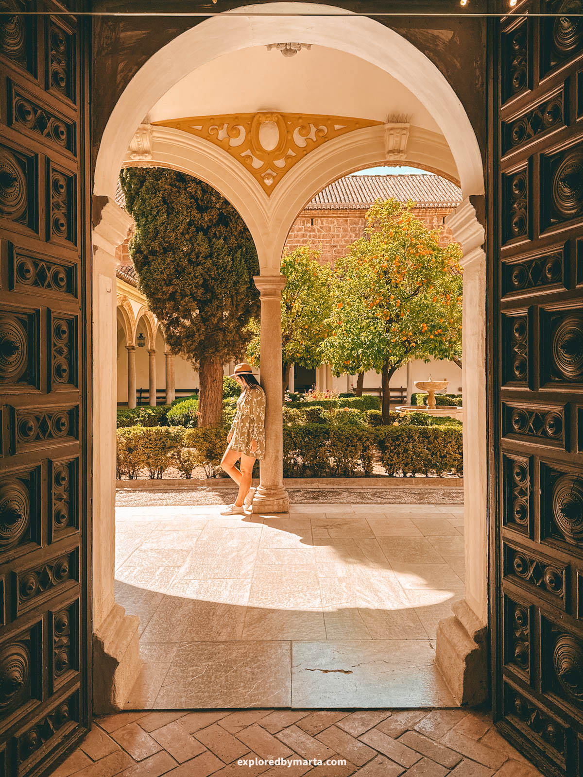 Cloister of Monasterio de la Cartuja in Granada, Spain
