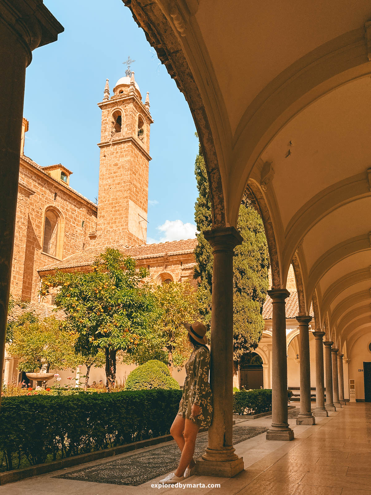 Cloister of Monasterio de la Cartuja in Granada, Spain