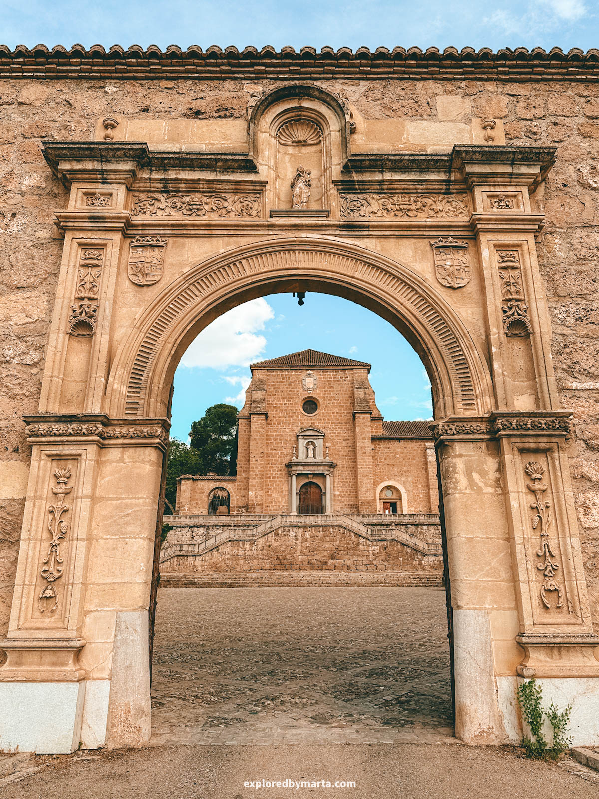 Entrance to Monasterio de la Cartuja in Granada, Spain