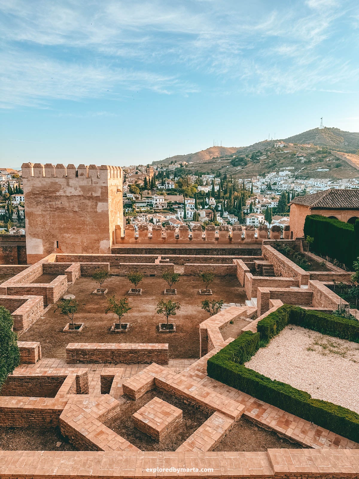 Exploring the Alhambra fortress in Granada, Spain