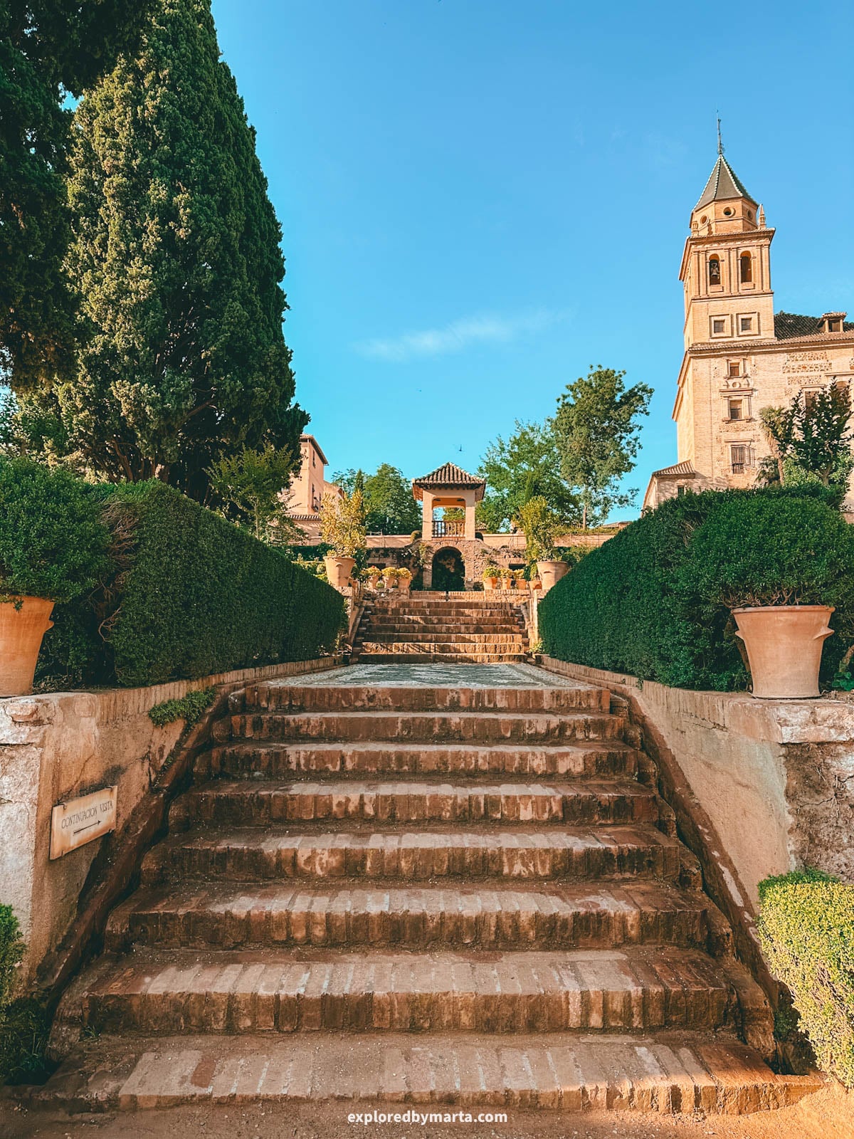 Exploring the Alhambra fortress in Granada, Spain